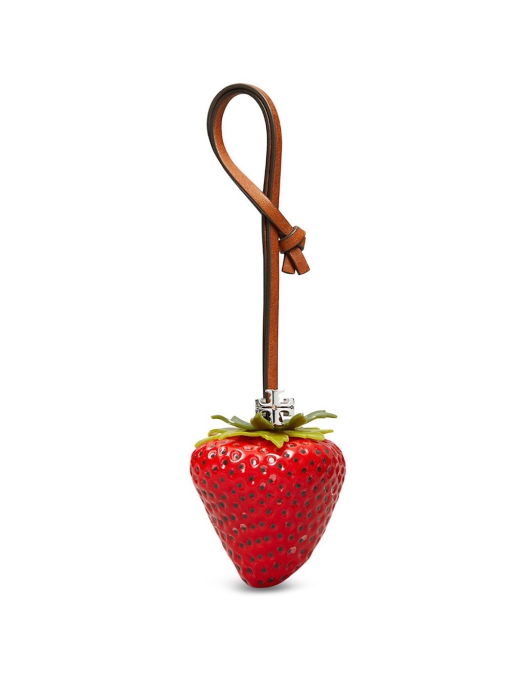 Tory Burch Strawberry Bag Charm with Brown Strap